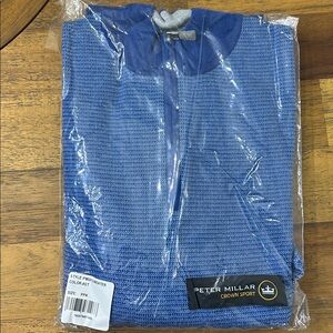 Peter Millar Blue Quarter-Zip Pullover